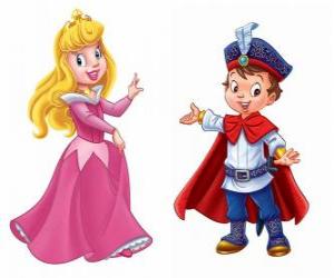 Puzzle Η πριγκίπισσα και ο πρίγκιπας μιλώντας